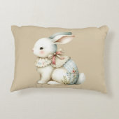 Cottagecore-Hasen-Charm Dekokissen (Rückseite)