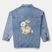 Cottagecore-Hasen-Charm Jeansjacke (Rückseite)