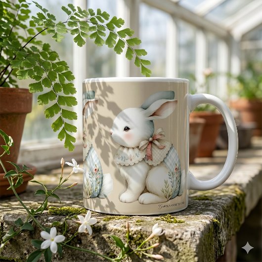 Cottagecore-Hasen-Charm Kaffeetasse