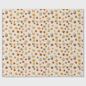 Cottagecore Herbstmuster Geschenkpapier (Flach)