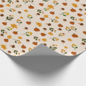 Cottagecore Herbstmuster Geschenkpapier (Ecke)