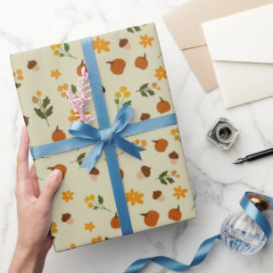 Cottagecore Herbstmuster Geschenkpapier