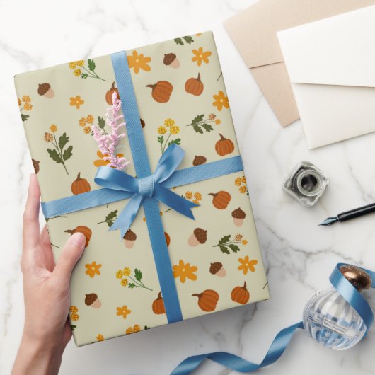 Cottagecore Herbstmuster Geschenkpapier (Schenken)