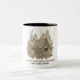 Cottagecore Hexenbecher Waldhexen-Kaffeetasse Zweifarbige Tasse