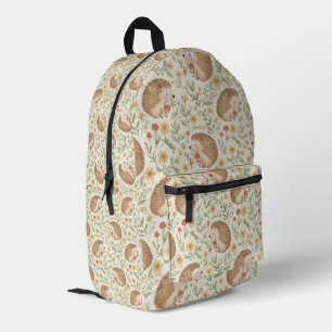Cottagecore-Igel Bedruckter Rucksack