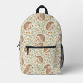 Cottagecore-Igel Bedruckter Rucksack (Vorderseite)
