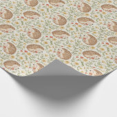 Cottagecore-Igel Geschenkpapier (Ecke)