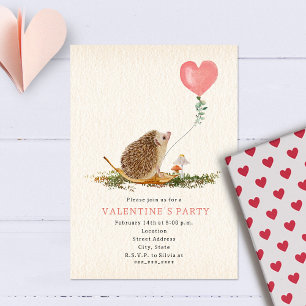 Cottagecore-Igel-Pilze-Valentinsfeier Einladung