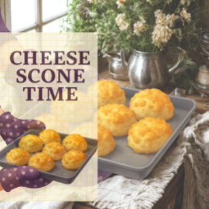 Cottagecore-Käse-Scone-Teetuch – Farmhaus Geschirrtuch