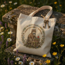 Cottagecore-Katze-Lehrertasche