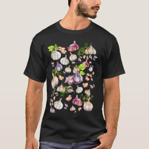 Cottagecore Knoblauch Zwiebel Gemüsegarten Knoblau T-Shirt