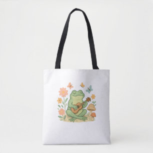 Cottagecore-Kröte, Frosch Pilz lustiger Frosch, Vi Tasche