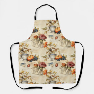 Cottagecore-Kürbis-Teetasse Herbstflorales Schürze