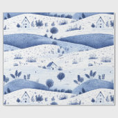 Cottagecore-Land-Toile-Muster Geschenkpapier (Flach)