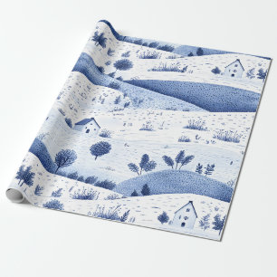 Cottagecore-Land-Toile-Muster Geschenkpapier