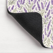Cottagecore Lavendelzweig Botanik Mousepad (Ecke)