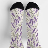Cottagecore Lavendelzweig Botanik Socken (Oben)