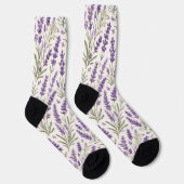 Cottagecore Lavendelzweig Botanik Socken (Rechts)