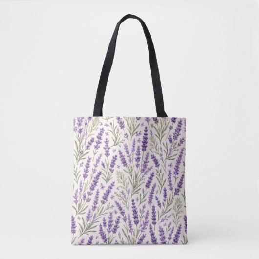 Cottagecore Lavendelzweig Botanik Tasche (Vorderseite)