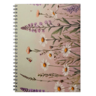 "Cottagecore Lavender and Daisy Floral Botanical Notizblock