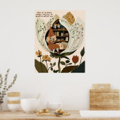 Cottagecore-Leseecke-Wandkunst Poster (Küche)