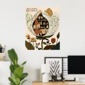 Cottagecore-Leseecke-Wandkunst Poster (Heimbüro)