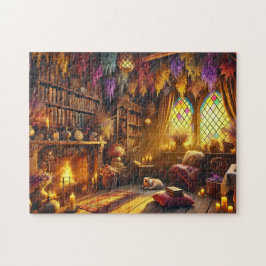 Cottagecore Library Cozy Book Nook Decor Puzzle