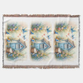 Cottagecore Liebesbriefe Blaue Postbox Decke (Vorderseite)