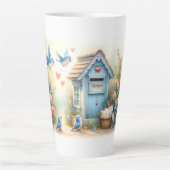 Cottagecore Liebesbriefe Blaue Postbox Milchtasse (Vorderseite)