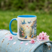 Cottagecore Liebesbriefe Blaue Postbox Tasse