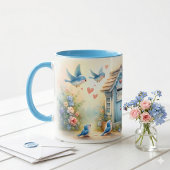 Cottagecore Liebesbriefe Blaue Postbox Tasse
