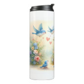 Cottagecore Liebesbriefe Blaue Postbox Thermosbecher (Nach links gedreht)