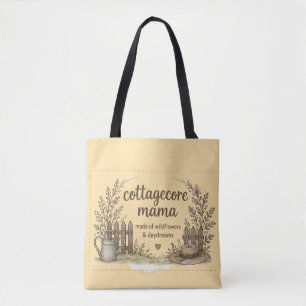 Cottagecore Mama Landleben Strohhut und W Tasche