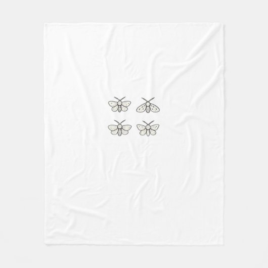 Cottagecore Moths Classic Fleecedecke (Vorderseite)