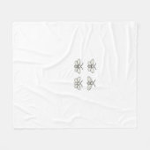 Cottagecore Moths Classic Fleecedecke (Vorderseite (Horizontal))