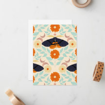 Cottagecore-Mottenmuster-Kunst | Retro-Blumendesig