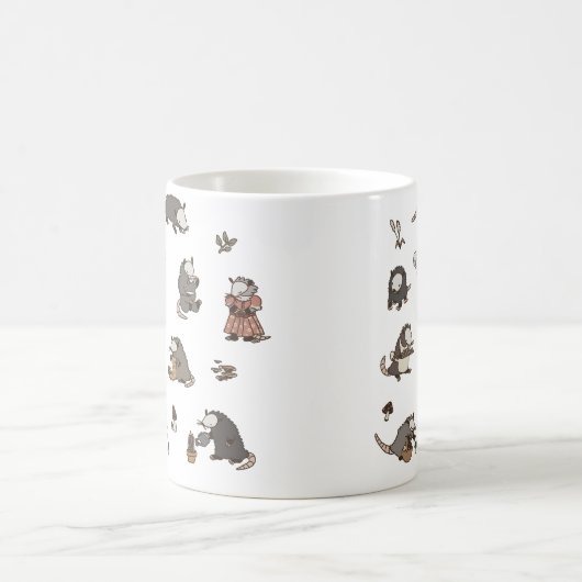 Cottagecore Opossums Kaffeetasse (Mittel)