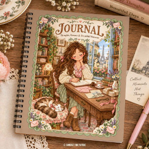 Cottagecore Paris Journal Romantisches französisch Notizblock