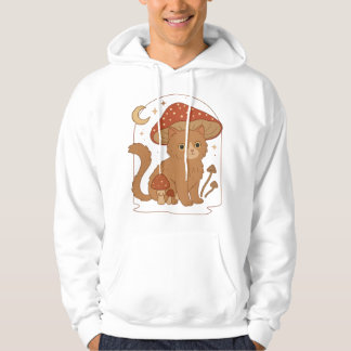 Cottagecore Pilz Katze mit Hut � Cute Vintage G Hoodie