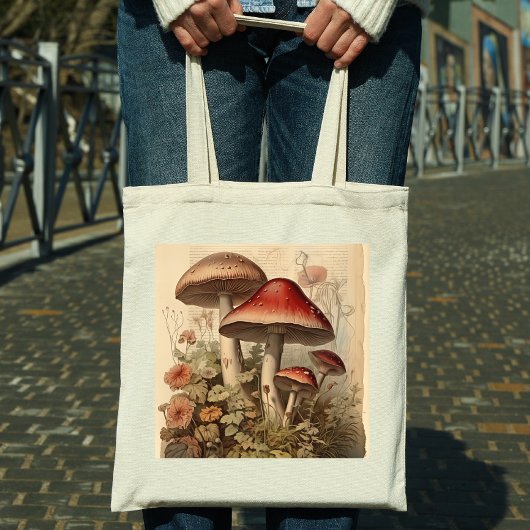 Cottagecore-Pilz Tragetasche