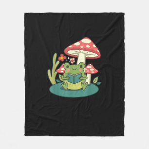 Cottagecore Pilz Wald Kröte Goblincore Mykolo Fleecedecke