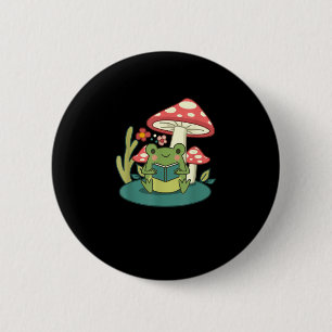 Cottagecore Pilz Wald Kröte Goblincore Mykologie Button