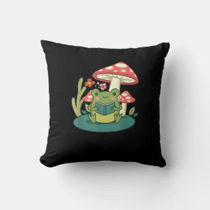 Cottagecore Pilz Wald Kröte Goblincore Mykologie Kissen