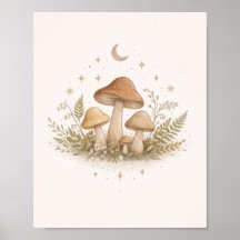 Cottagecore-Pilz-Wandkunst – Poster