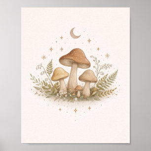 Cottagecore-Pilz-Wandkunst – Poster
