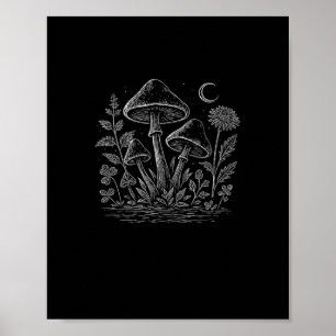 Cottagecore Pilze Fungi Goblincore Ästhetik Poster