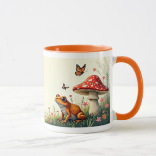 Cottagecore Pilze und Frosch Tasse