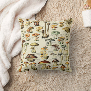 Cottagecore Pilze Vintage Naturforscher Kissen