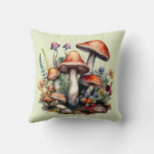 Cottagecore-Pilze-Zierkissen Kissen (Rückseite)