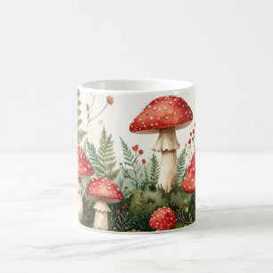 Cottagecore Pilzgarten - Whimsical Watercolor Kaffeetasse